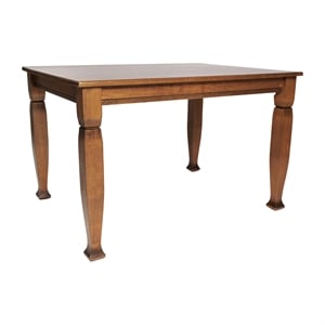 Solid Wood 47&quot Commercial Grade Dining Table with Turned Legs in Walnut Matte