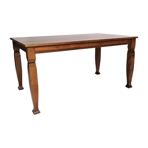 Solid Wood 60&quot Commercial Grade Dining Table with Turned Legs in Walnut Matte