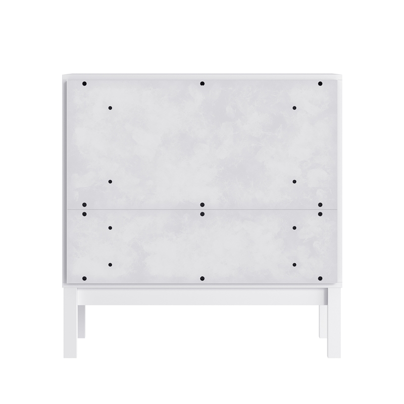 Wooden 3-Drawer Dresser with Smooth Bearing Slides for Kids Bedroom in White