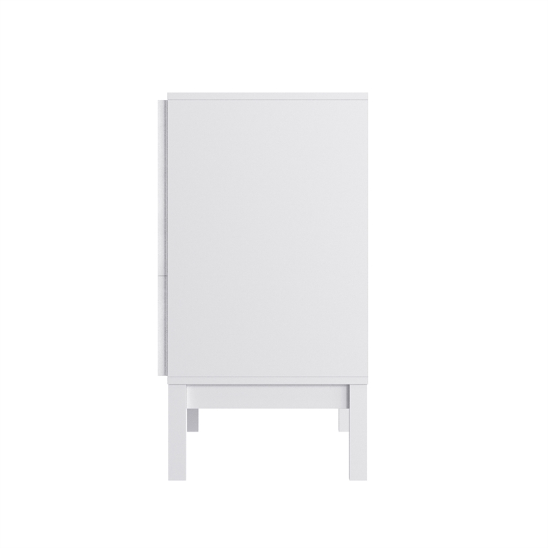 Wooden 3-Drawer Dresser with Smooth Bearing Slides for Kids Bedroom in White