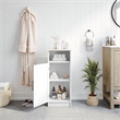 Modern Bathroom Storage Cabinet with Magnetic Close Door and 3 shelves - White