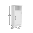 Modern Bathroom Storage Cabinet with Magnetic Close Door and 3 shelves - White