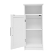 Modern Bathroom Storage Cabinet with Magnetic Close Door and 3 shelves - White