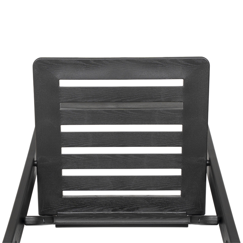 Indoor/Outdoor Lightweight Wood Look Resin Folding Event Chair in Black