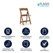 Indoor/Outdoor Lightweight Wood Look Resin Folding Event Chair in Chestnut