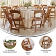 Indoor/Outdoor Lightweight Wood Look Resin Folding Event Chair in Chestnut