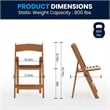 Indoor/Outdoor Lightweight Wood Look Resin Folding Event Chair in Chestnut