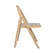 2 Pack Commercial Cane Rattan Folding Chairs - Wood Backs and Seats - Natural