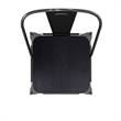 All-Weather Commercial Bar Stool with Removable Back/Poly Seat-Black/Black