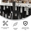 All-Weather Commercial Bar Stool with Removable Back/Poly Seat-Black/Black