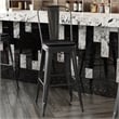 All-Weather Commercial Bar Stool with Removable Back/Poly Seat-Black/Black