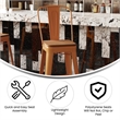 All-Weather Commercial Bar Stool with Removable Back/Poly Seat-Orange/Teak