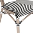 2 All-Weather Commercial Paris Chairs with LT Natural Metal Frame-Black/White