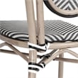 2 All-Weather Commercial Paris Chairs with LT Natural Metal Frame-Black/White