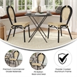 2 Pack All-Weather Commercial Paris Chairs with Black Metal Frames-Natural