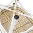 2 Pack All-Weather Commercial Paris Chairs with White Metal Frames-Natural