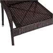 Indoor/Outdoor Stacking Steel Framed Espresso Wicker Dining Armchairs - 2 Pack