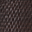 Indoor/Outdoor Stacking Steel Framed Espresso Wicker Dining Armchairs - 2 Pack