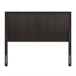 Contemporary Queen Size Four Panel Wooden Headboard Only in Dark Brown