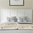 Contemporary King Size Four Panel Wooden Headboard Only in White