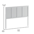 Contemporary King Size Four Panel Wooden Headboard Only in White