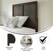 Contemporary Full Size Three Panel Wooden Headboard Only in Dark Brown