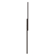 Contemporary Full Size Three Panel Wooden Headboard Only in Dark Brown