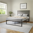 Contemporary Full Size Herring Bone Wooden Headboard Only in Gray Wash