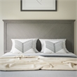 Contemporary Full Size Herring Bone Wooden Headboard Only in Gray Wash