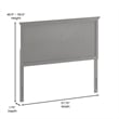 Contemporary Full Size Herring Bone Wooden Headboard Only in Gray Wash