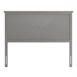 Contemporary Full Size Herring Bone Wooden Headboard Only in Gray Wash