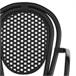 2 Pack All-Weather Commercial Paris Chairs with Black Metal Frame-White/Black