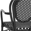 2 Pack All-Weather Commercial Paris Chairs with Black Metal Frame-White/Black
