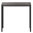 Steel All-Weather Patio Dining Table with Gray Wash Faux Teak Slat Top-Seats 4