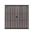 Steel All-Weather Patio Dining Table with Gray Wash Faux Teak Slat Top-Seats 4