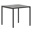 Steel All-Weather Patio Dining Table with Gray Wash Faux Teak Slat Top-Seats 4