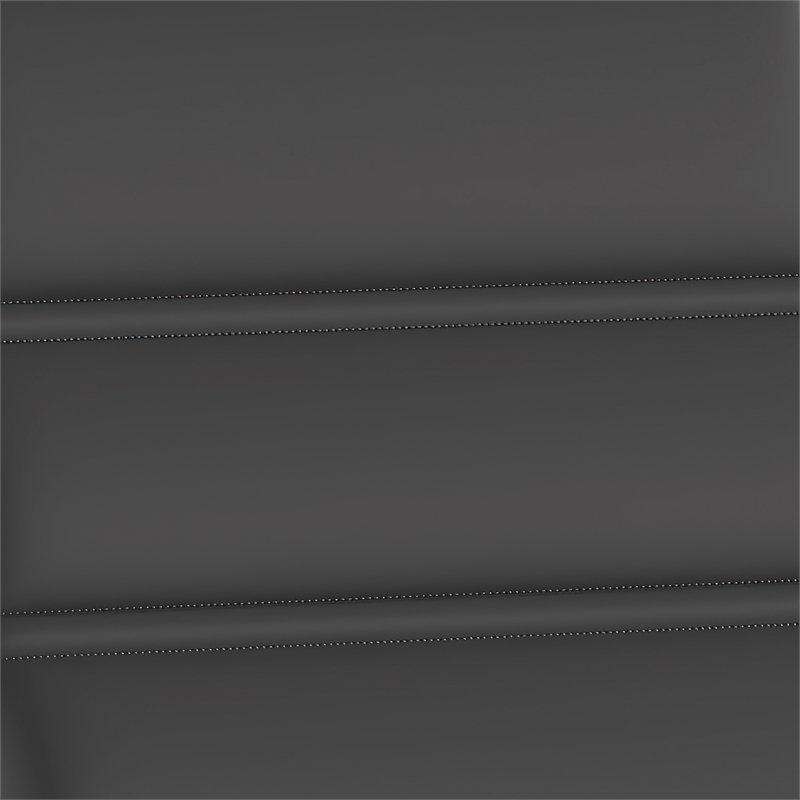 Executive Chair with Gold Frame & Arms on Skate Wheels - Black LeatherSoft