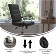 Executive Chair with Chrome Frame & Arms on Skate Wheels - Black LeatherSoft