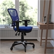 Mid-Back Ergonomic Multifunction Mesh Chair with Polyurethane Wheels-Blue