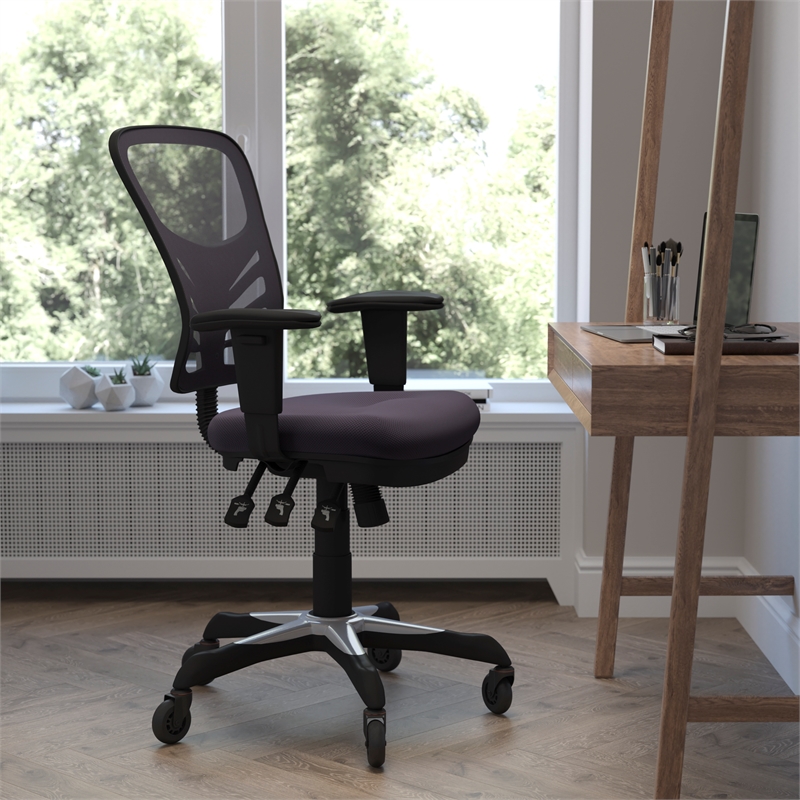 Nicholas Mid-Back Ergonomic Multifunction Mesh Chair with Polyurethane Wheels