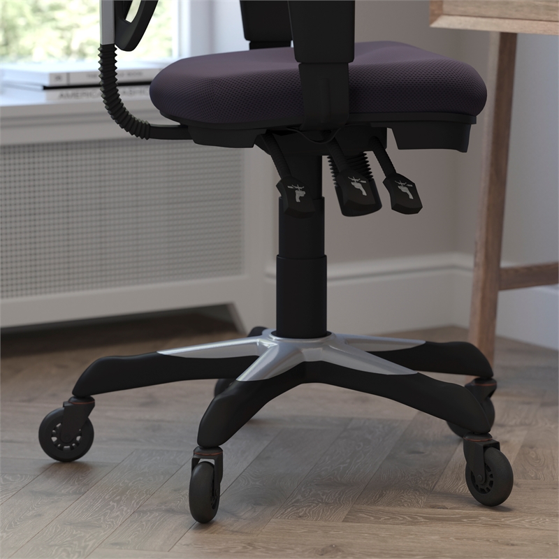 Nicholas Mid-Back Ergonomic Multifunction Mesh Chair with Polyurethane Wheels