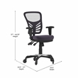 Nicholas Mid-Back Ergonomic Multifunction Mesh Chair with Polyurethane Wheels