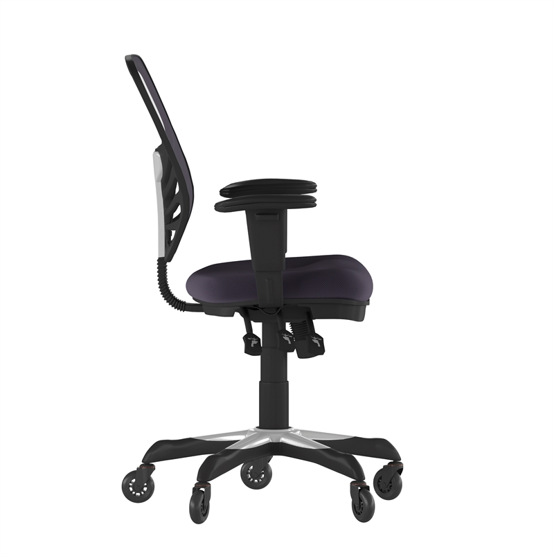 Nicholas Mid-Back Ergonomic Multifunction Mesh Chair with Polyurethane Wheels