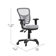 Mid-Back Ergonomic Multifunction Mesh Chair with Polyurethane Wheels-Gray