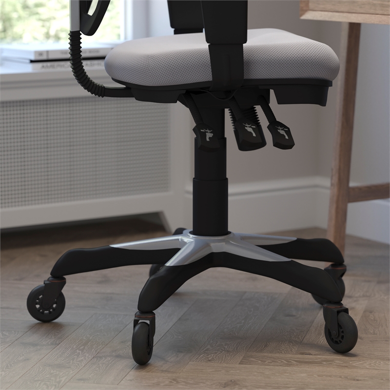 Flash Furniture Nicholas Mid-Back Ergonomic Multifunction Mesh Chair with Polyurethane Wheels