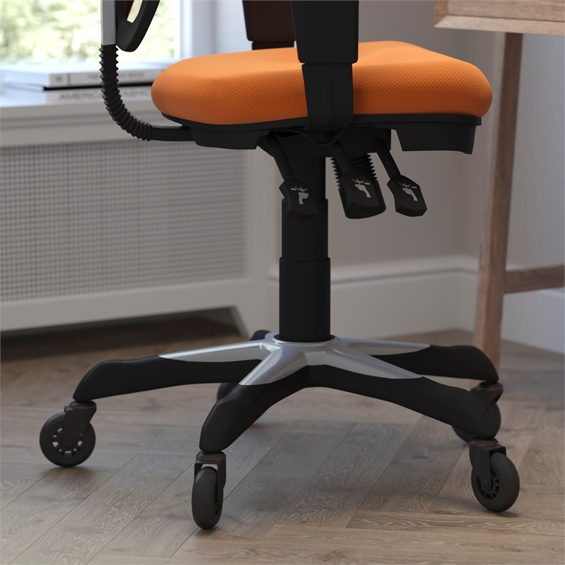 Flash Furniture Nicholas Mid-Back Ergonomic Multifunction Mesh Chair with Polyurethane Wheels