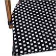 All-Weather Commercial Paris Chair with Bamboo Print Aluminum Frame-Black/White