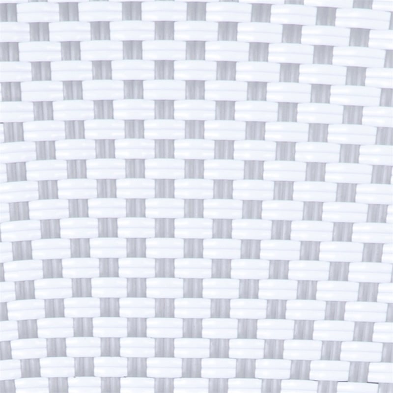 All-Weather Commercial Paris Chair with Bamboo Print Aluminum Frame-White/Gray