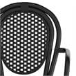 All-Weather Commercial Paris Chair with Black Metal Frame-Black/White