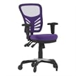 Mid-Back Ergonomic Multifunction Mesh Chair with Polyurethane Wheels-Purple